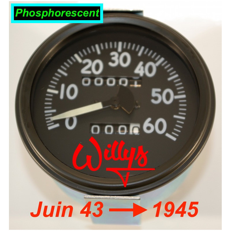 Compteur Miles Willys, collection. 3eme Mle