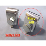 Clip cable frein à main sur filtre air - Willys MB - complet