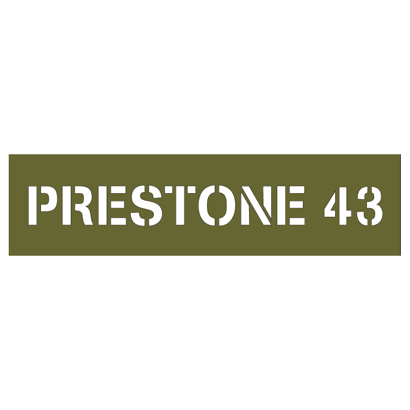 pochoir capot moteur " PRESTONE 43"