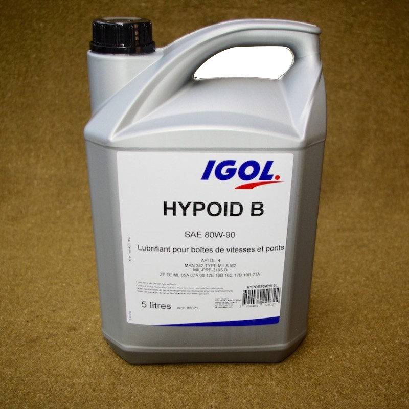 Huile pour boîtes et ponts 80W90 IGOL   G L 4      - 5 litres