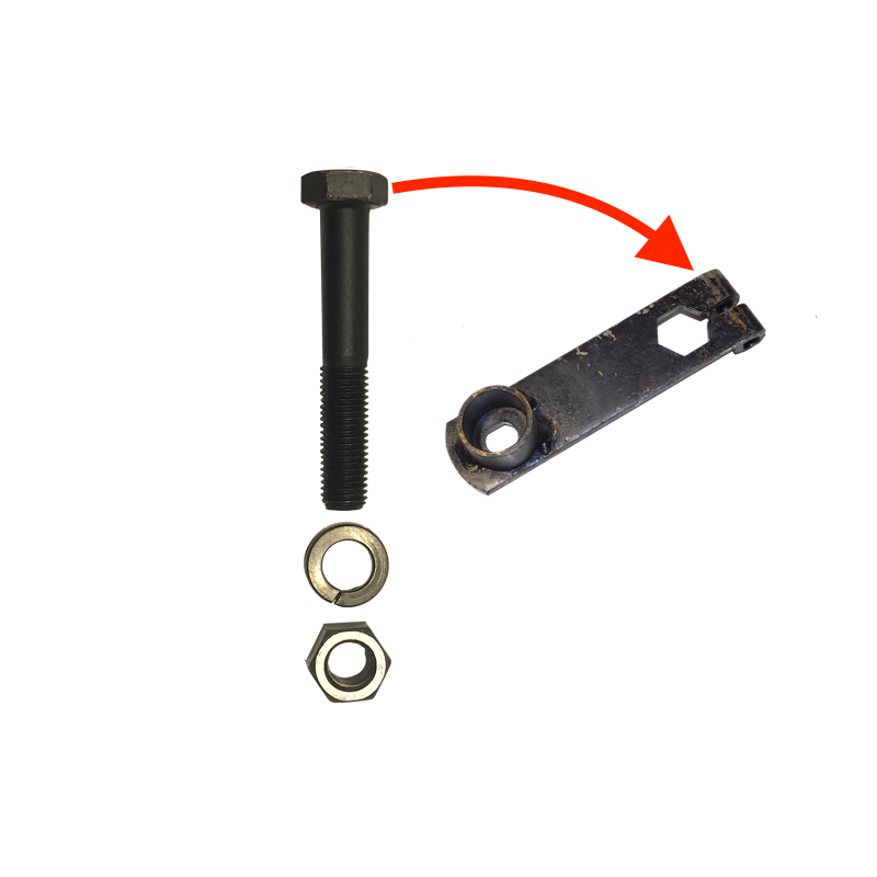 Boulon plaque arrêt lame compensatrice