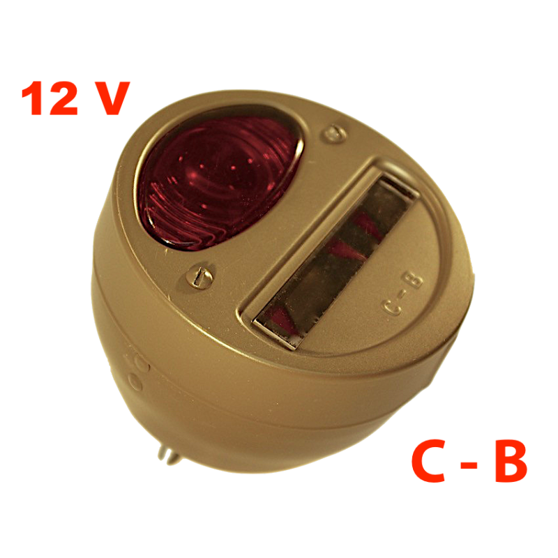Lanterne AR  STOP - "Corcoran Brown" - 12vlanterne arrière droite "Corcoran Brown", feu STOP et BO. 6 volts
