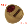 Lanterne AR  STOP - "Corcoran Brown" - 12vlanterne arrière droite "Corcoran Brown", feu STOP et BO. 6 volts