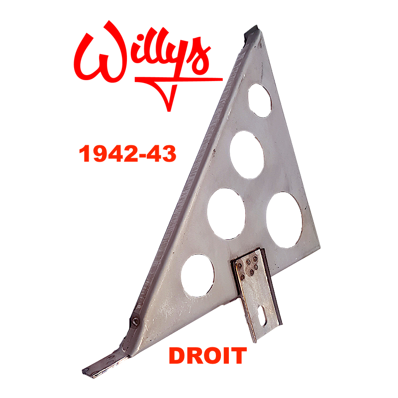 Gousset d'auvent de caisse Willys - Droit