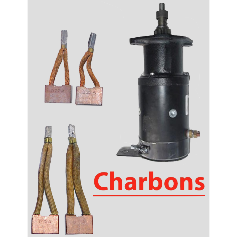 Charbons démarreur  6/12 v jeu de 4 - NOS