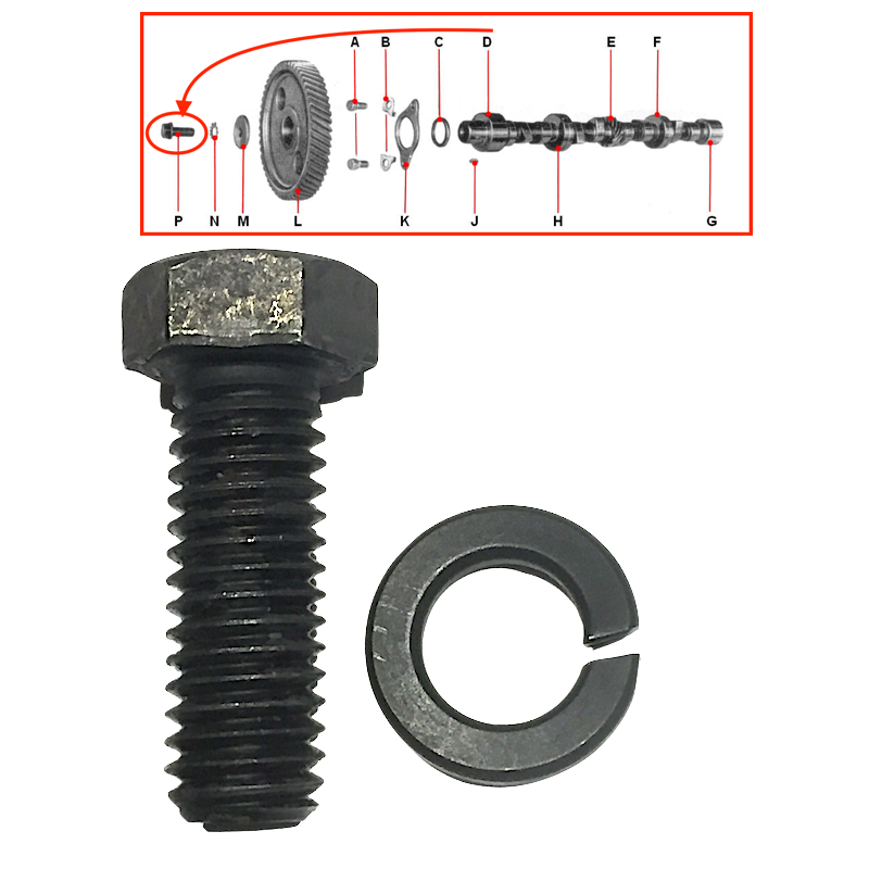 Vis fixation pignon celoron sur arbre cames