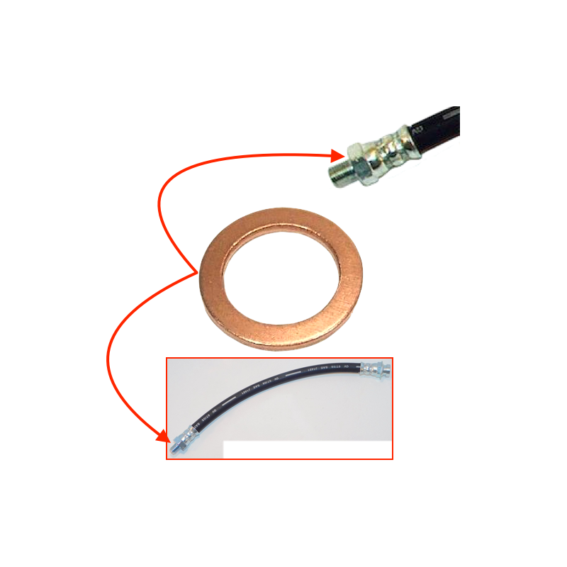 Rondelle cuivre flexible frein