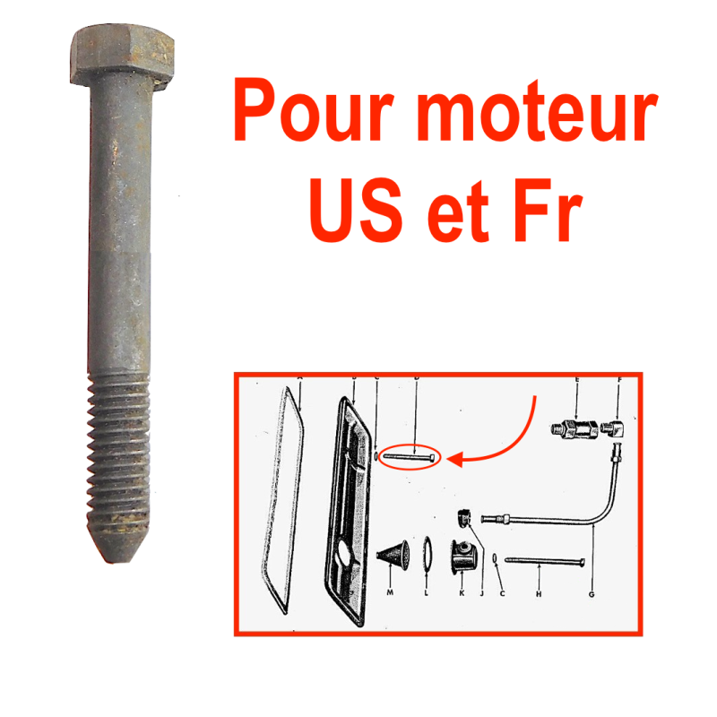 Vis courte cache soupapes