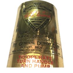 Plaque extincteur laiton