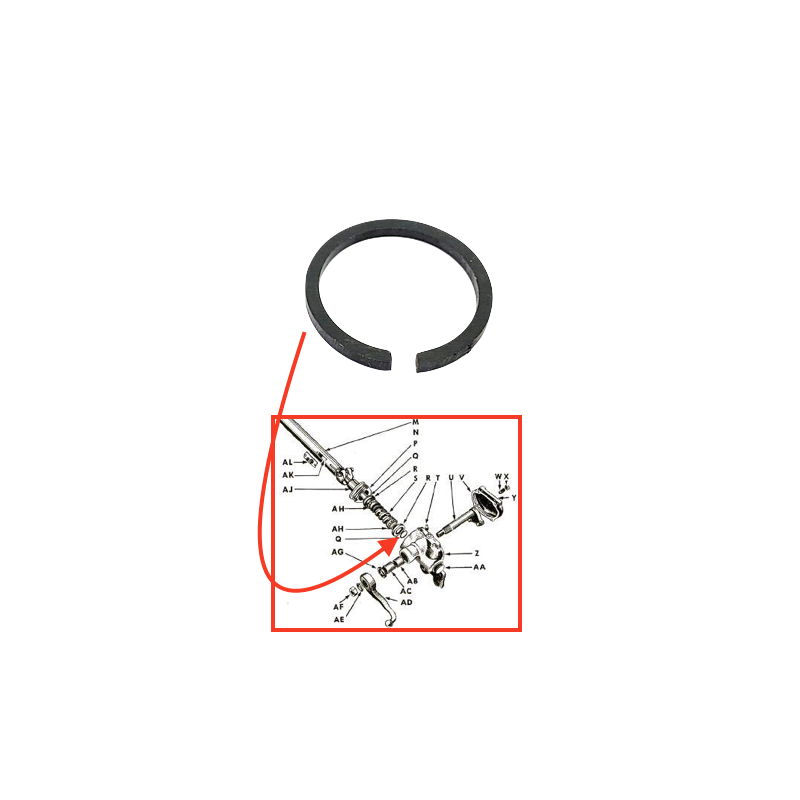 Jonc maintien cage roulements direction