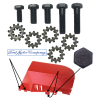 Kit fixation aile AV Gauche (complet) - FORD GPW