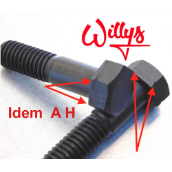 Vis WILLYS 3/8NC-1"1/2 (38 mm) arbre de roue - AH