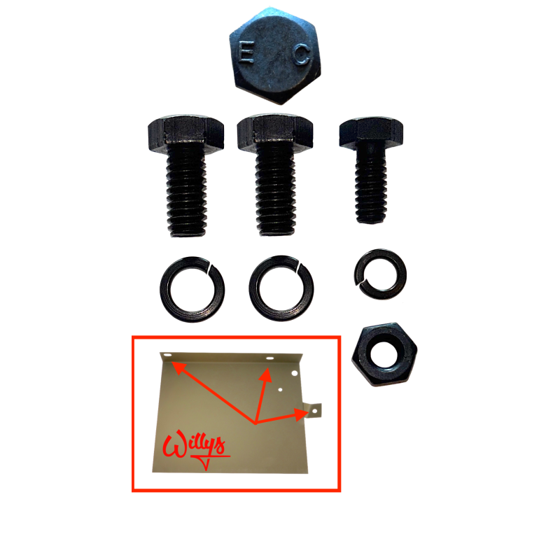Kit fixation tole protection dynamo - WILLYS