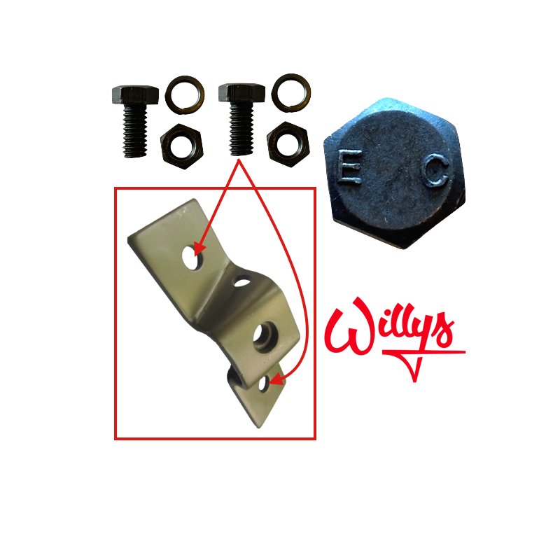 Kit fixation support pivot pare brise - WILLYS