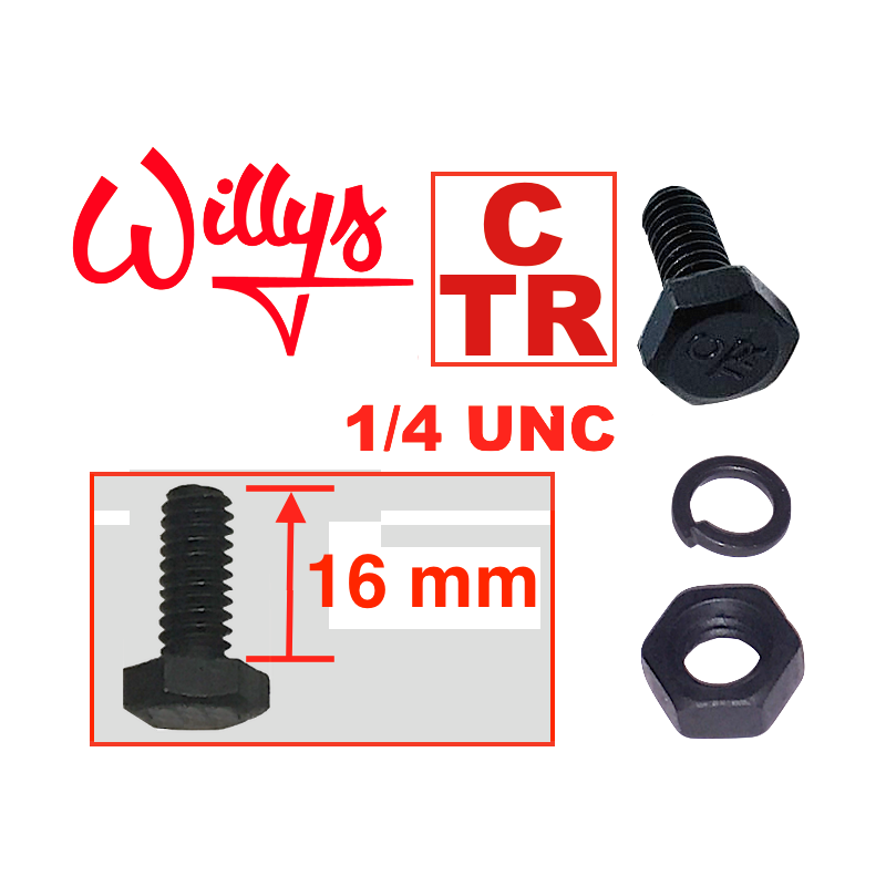 Boulon 1/4 CTR - 16 mm - UNC - Willys