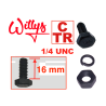 Boulon 1/4 CTR - 16 mm - UNC - Willys