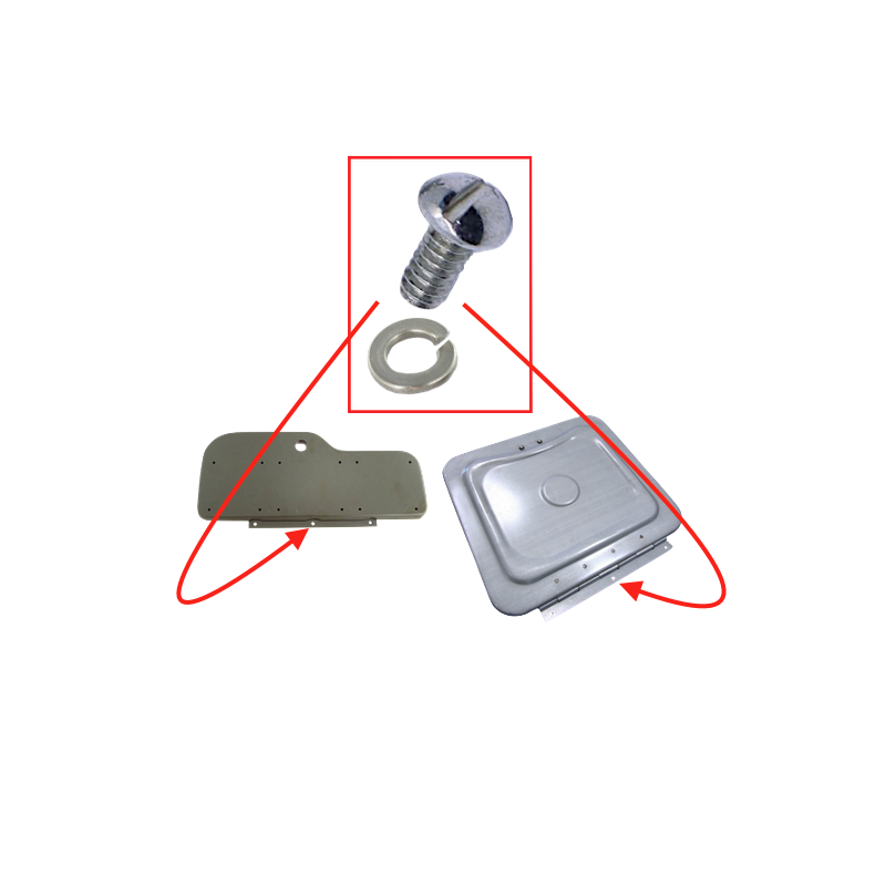 Vis porte coffre + boite gants + bornes électriques