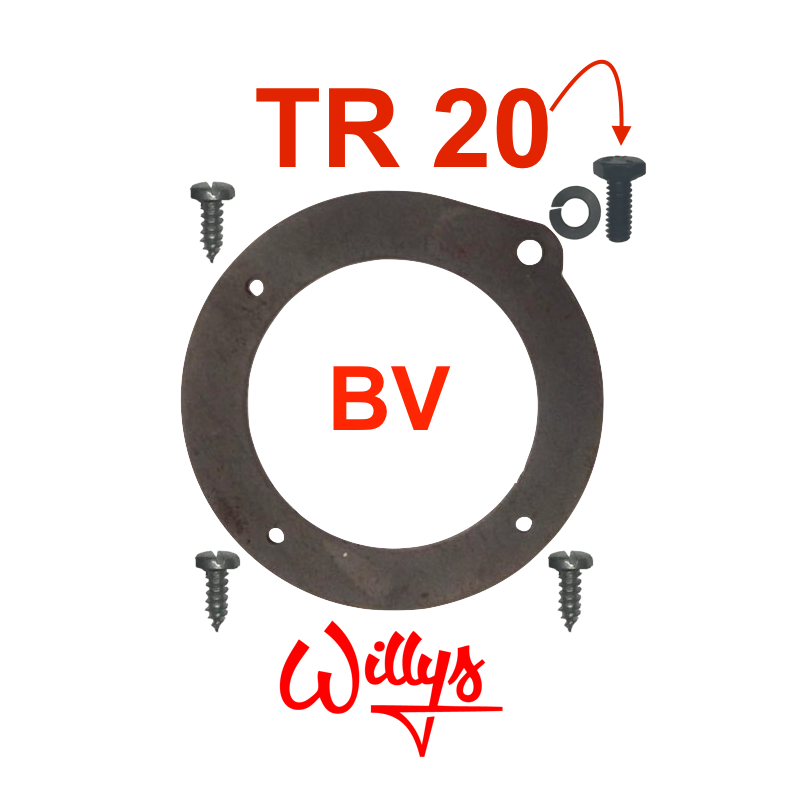 Kit fixation rondelle cache poussière cuir levier BV - TR20 WILLYS