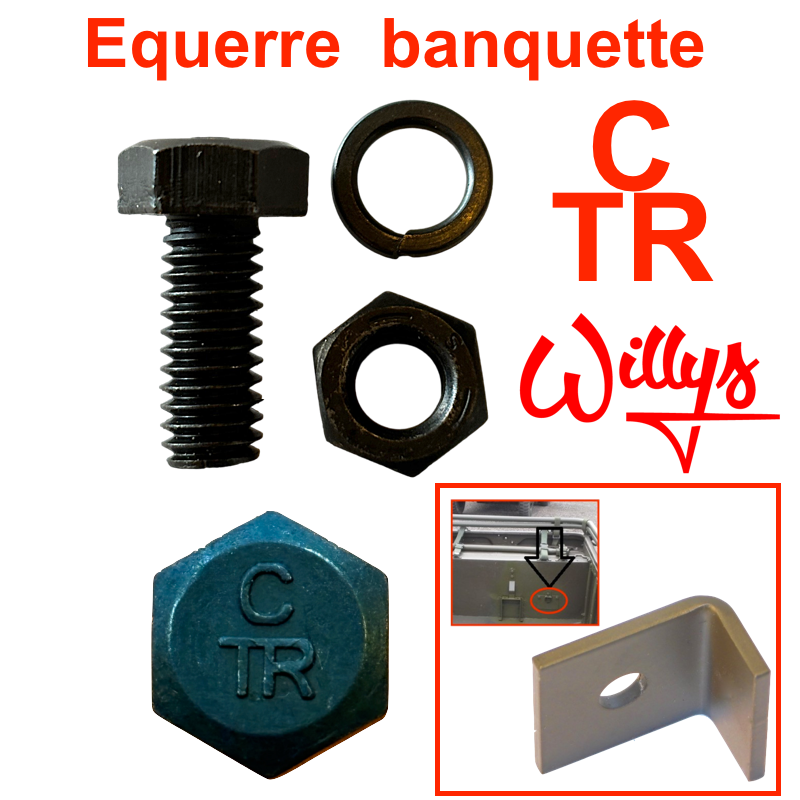 Boulon fixation équerre maintien banquette