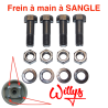 Jeu 4 boulons fixation poulie frein main / a sangle