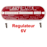 Plaque de régulateur - 6 volts - Rouge