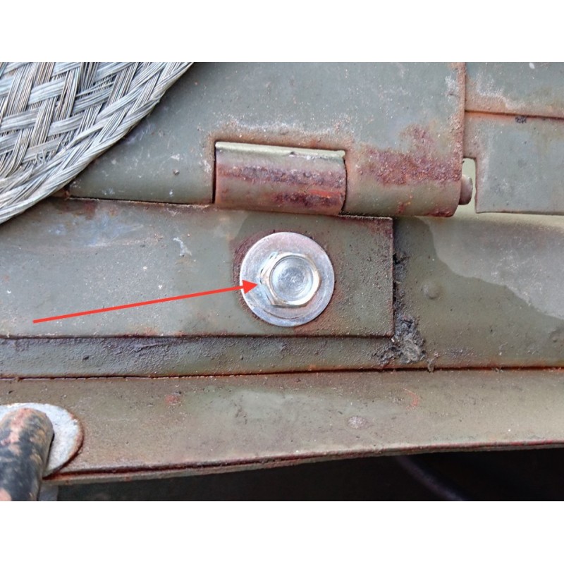 vis fixation charnière capot sur caisse - Type collection