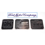 Jeu plaques identification zinc - Ford