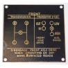 Jeu plaques identification laiton - Early Willys