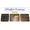 Jeu plaques identification laiton - Early Ford