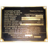Jeu plaques identification laiton - Early Ford